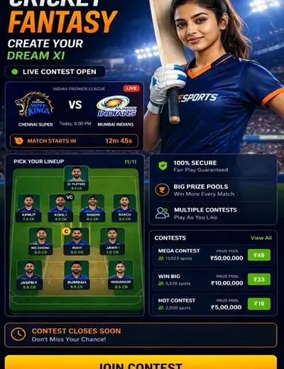 Wwwzz999bet (zz 999 bet) fantasy cricket & matchday visual 3